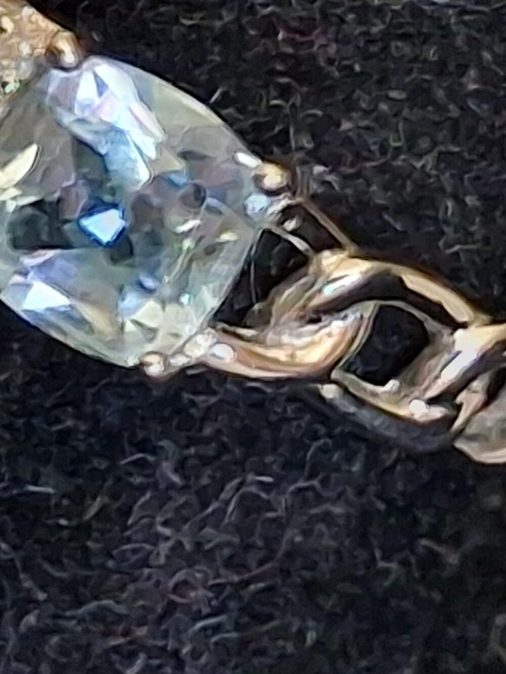 Sterling Silver Aquamarine And Diamond Ring Size 8 - Picture 11 of 13